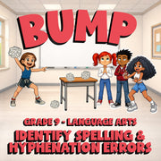 Identify Spelling & Hyphenation Errors BUMP ELA Game - No Prep Grade 9 Review