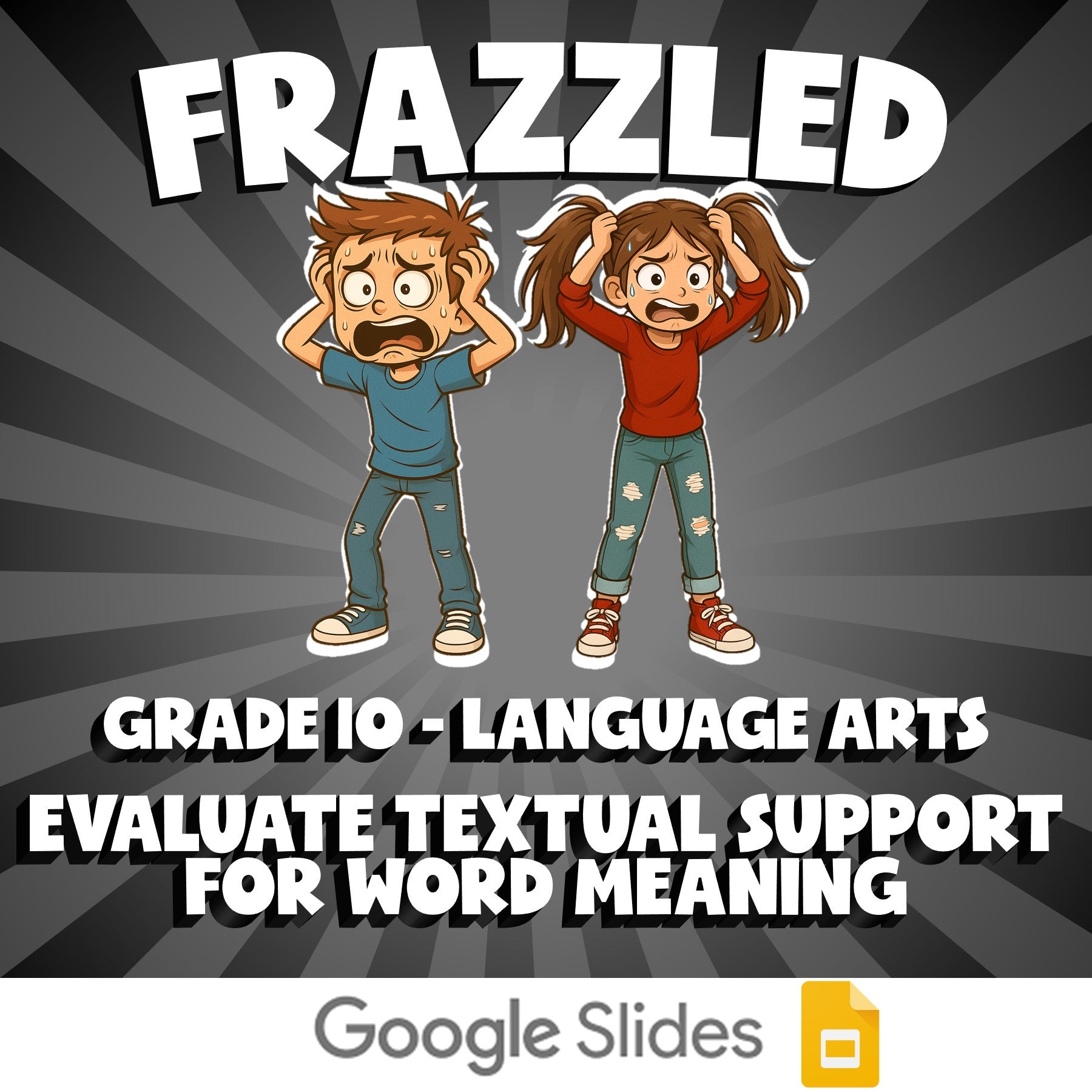 Evaluate Textual Support for Word Meaning FRAZZLED ELA Game - No Prep Grade 10