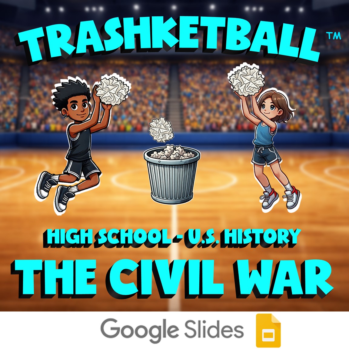 The Civil War TRASHKETBALL U.S. History Game - No Prep Review Activity
