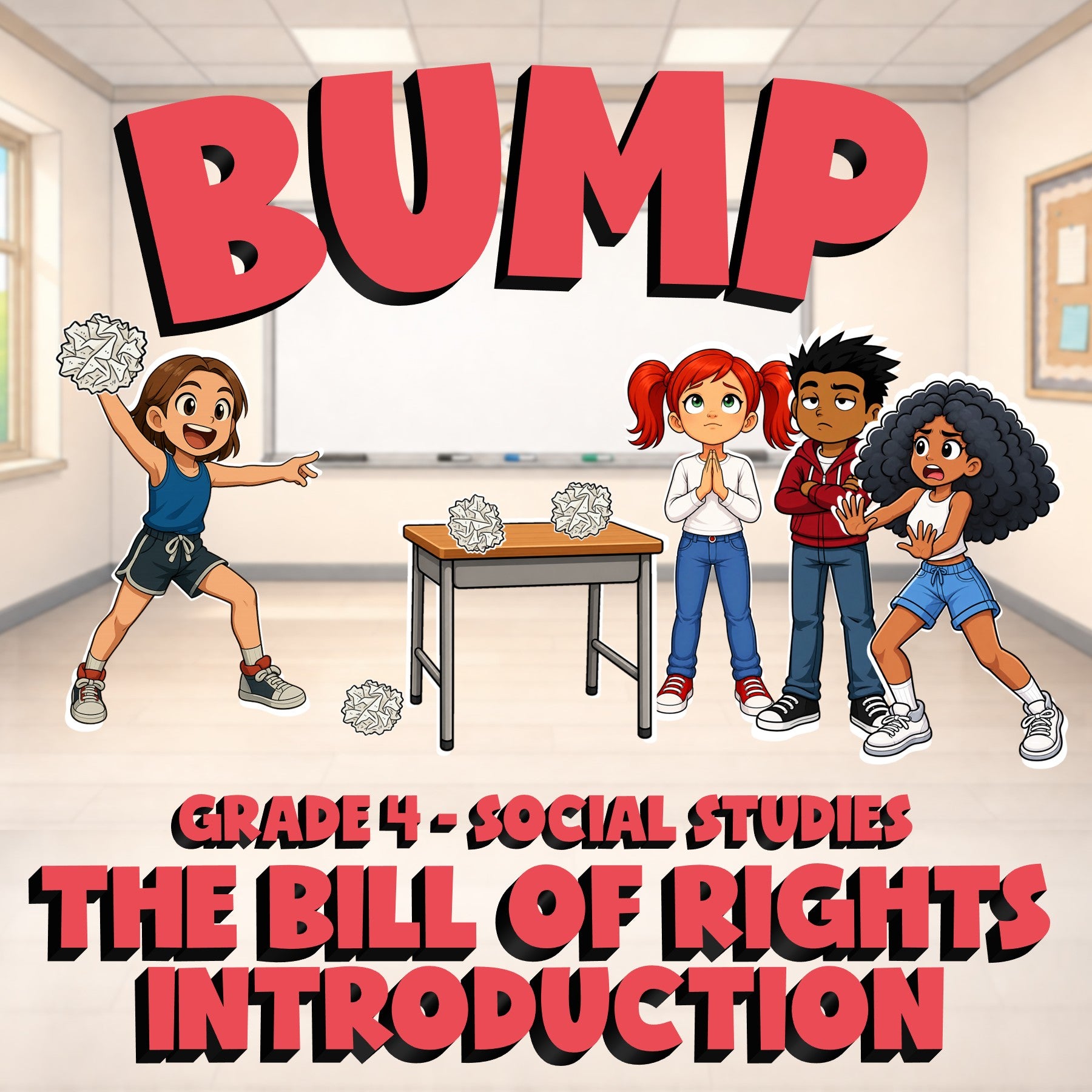 The Bill of Rights Introduction BUMP Socials Game - No Prep Grade 4 Review