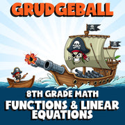 Functions & Linear Equations GRUDGEBALL Math Game - No Prep  Review Activity