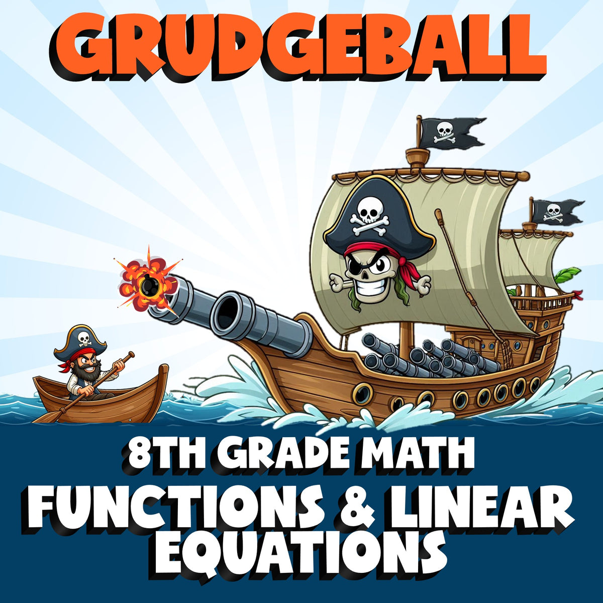 Functions & Linear Equations GRUDGEBALL Math Game - No Prep  Review Activity