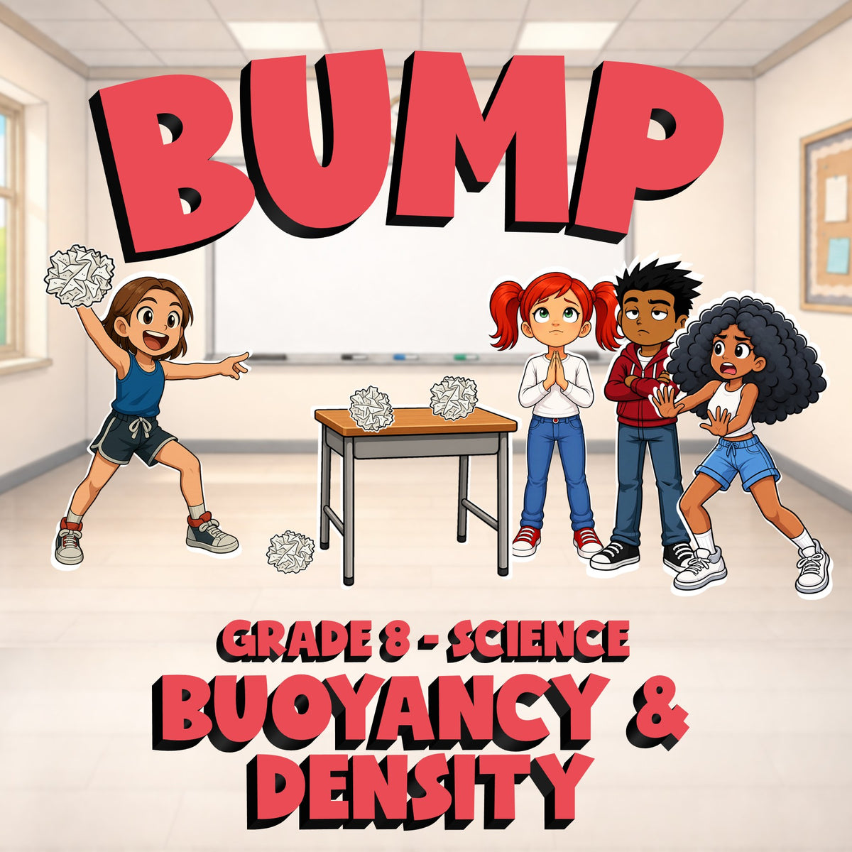 Buoyancy & Density BUMP Science Game - No Prep Grade 8 Review Activity