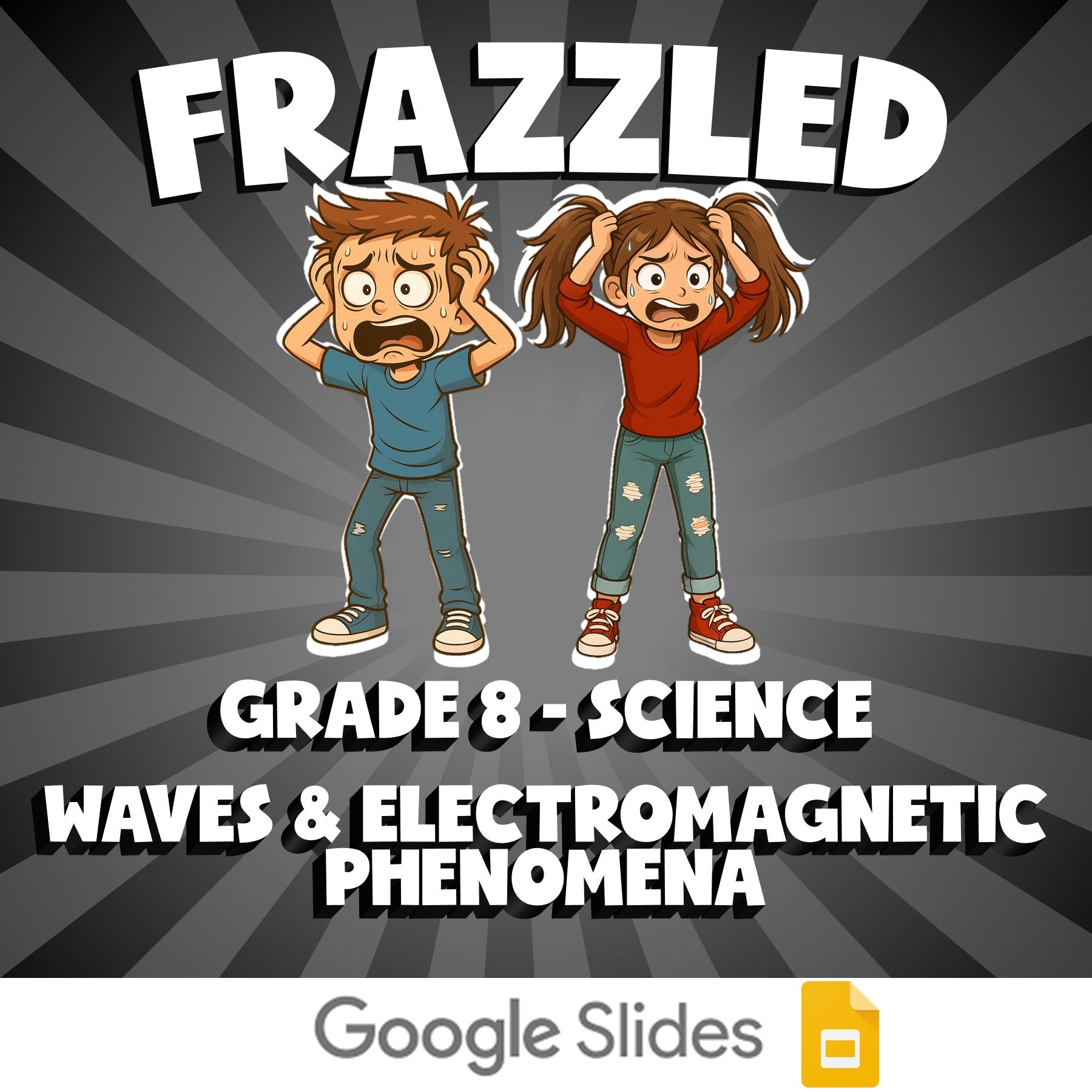 Waves & Electromagnetic Phenomena FRAZZLED Science Game - No Prep Grade 8 Review