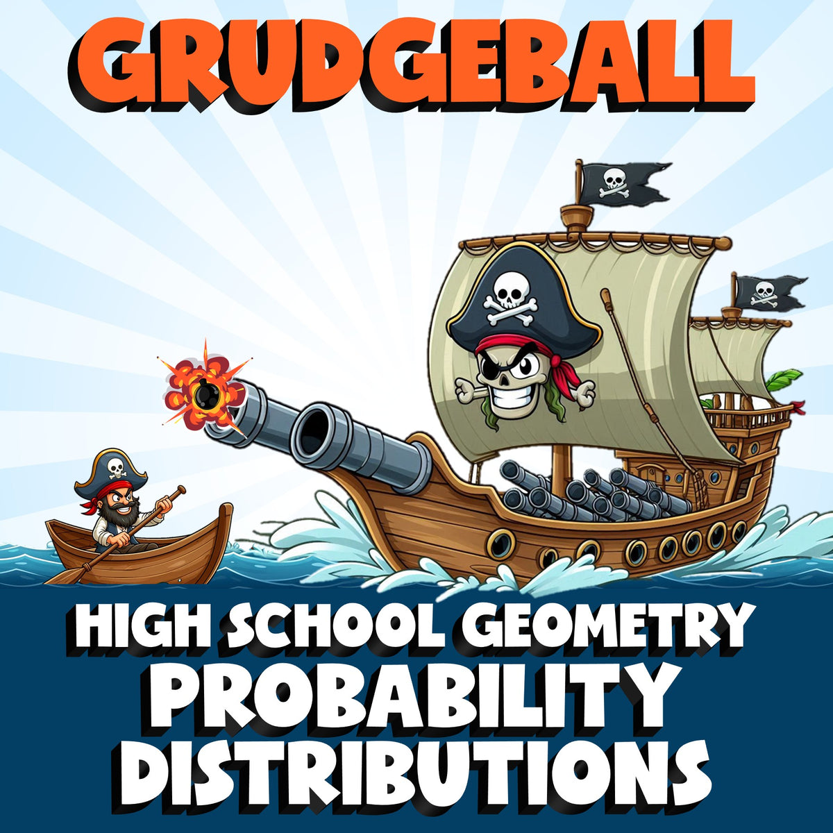 Probability Distributions GRUDGEBALL Math Game - No Prep Geometry Review