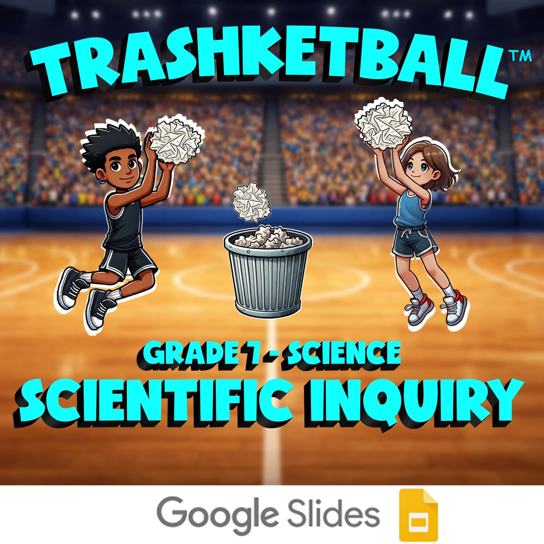 Scientific Inquiry TRASHKETBALL Science Game - No Prep Grade 7 Review Activity