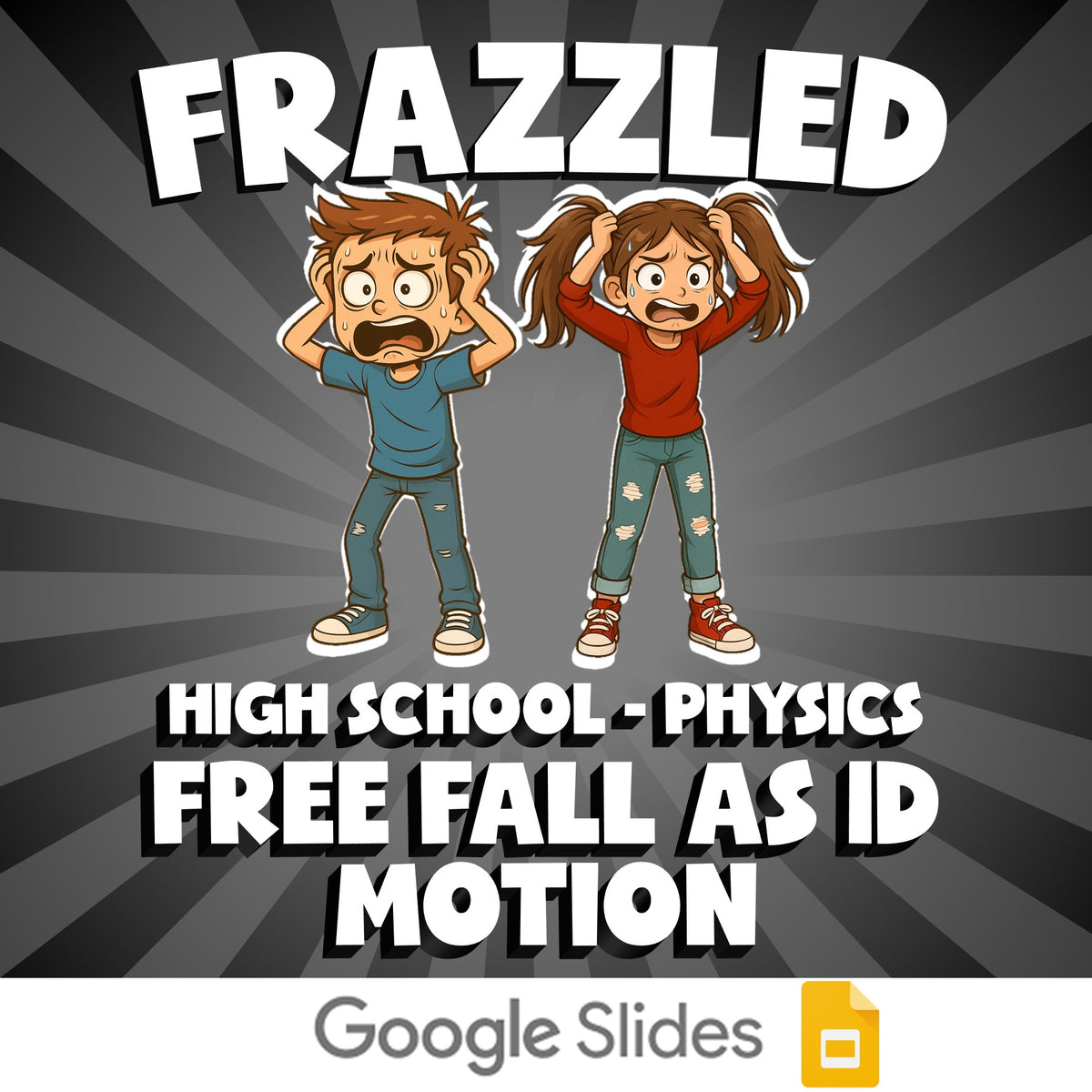 Free Fall as 1D Motion FRAZZLED Science Game - No Prep Physics Review Activity