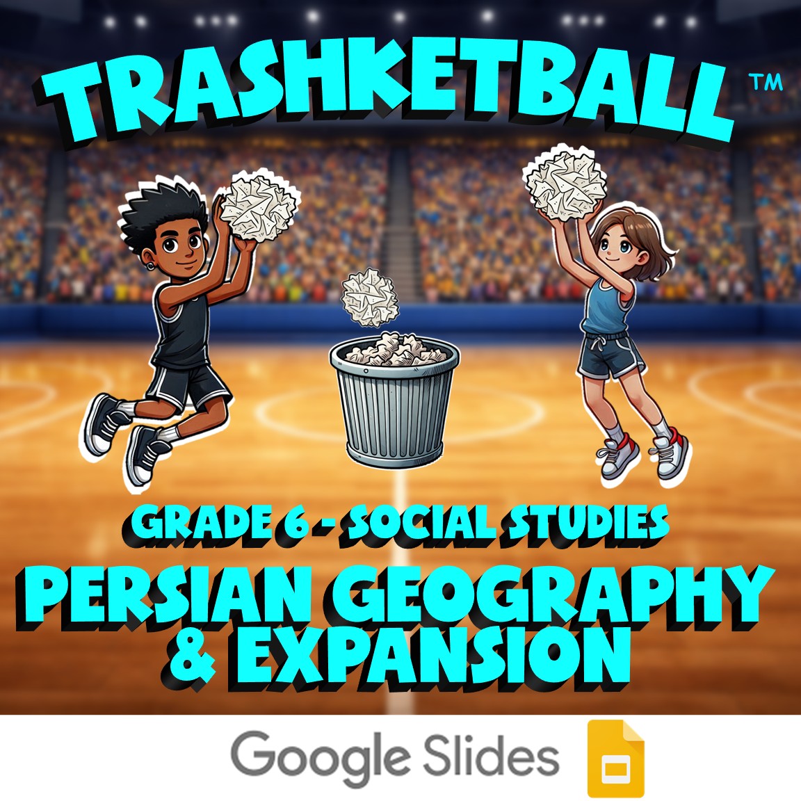 Persian Geography & Expansion TRASHKETBALL Socials Game - No Prep Grade 6 Review