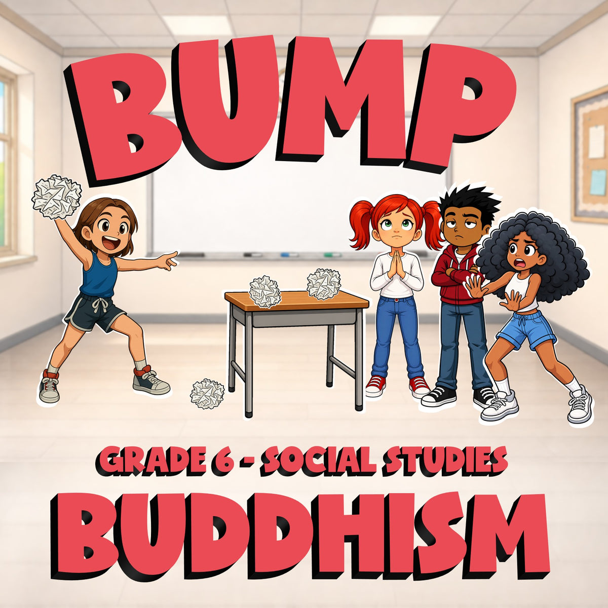 Buddhism BUMP Socials Game - No Prep Grade 6 Review Activity