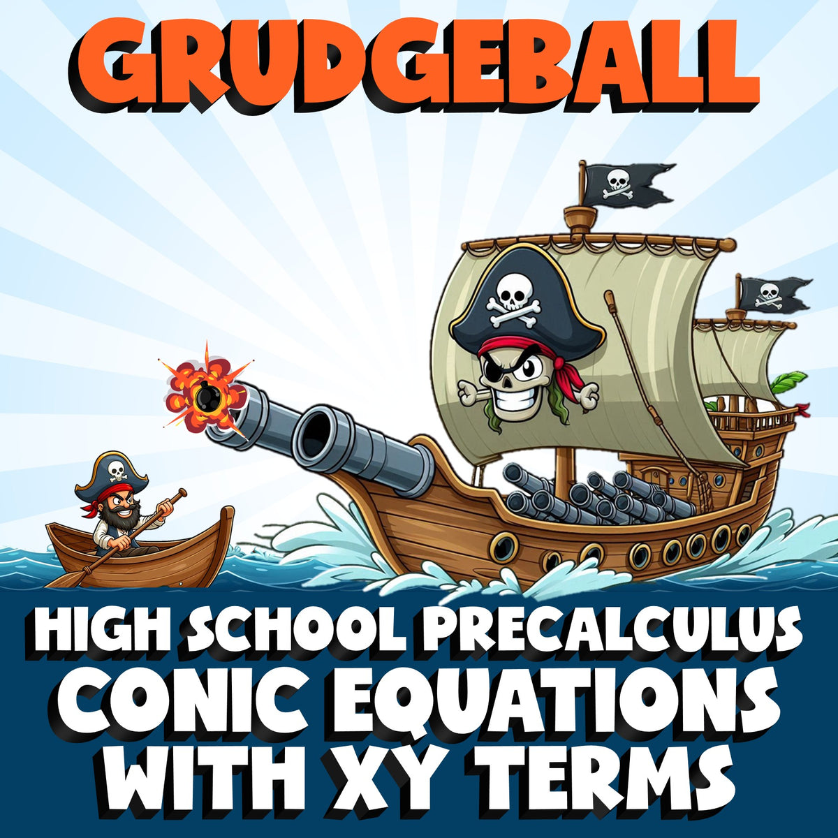 Conic Equations with xy Terms GRUDGEBALL Math Game - No Prep PreCalculus Review