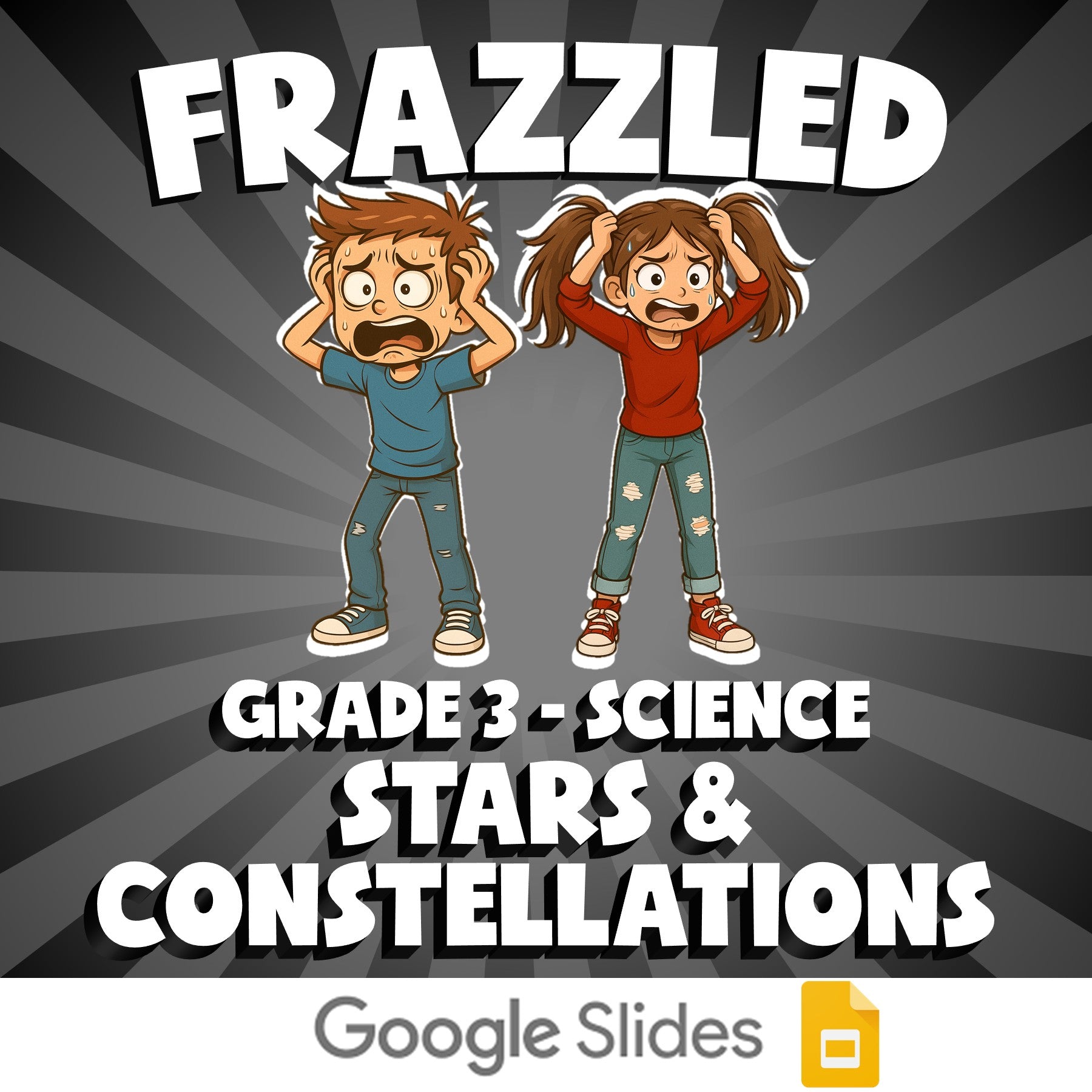 Stars & Constellations FRAZZLED Science Game - No Prep Grade 3 Review Activity