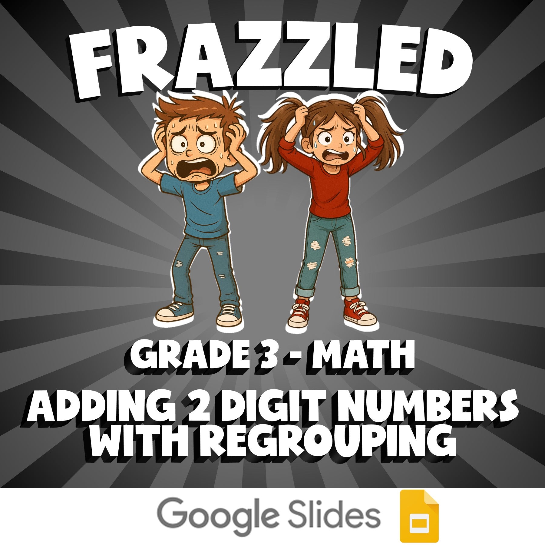 Adding 2 Digit Numbers with Regrouping FRAZZLED Math Game - No Prep Grade 3
