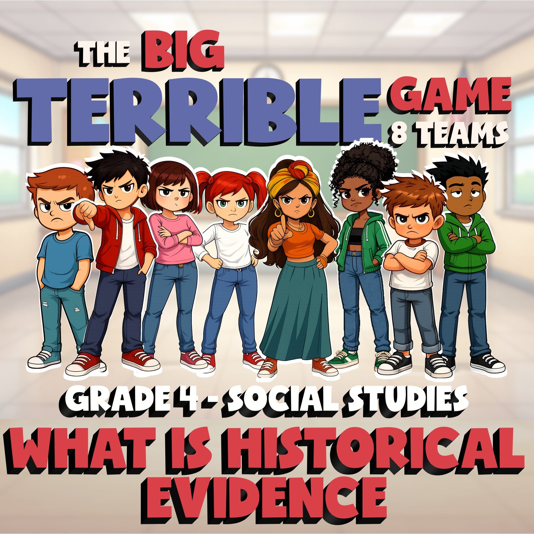 What Is Historical Evidence BIG TERRIBLE GAME - No Prep Grade 4 Socials Review