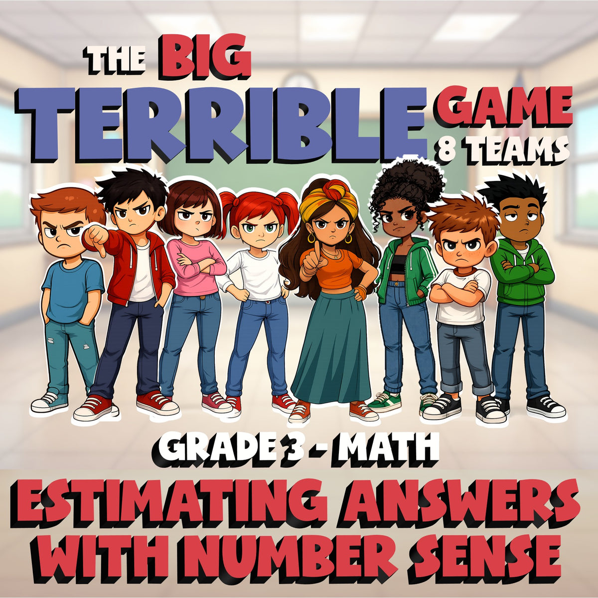 Estimating Answers with Number Sense BIG TERRIBLE GAME - Grade 3 Math Review