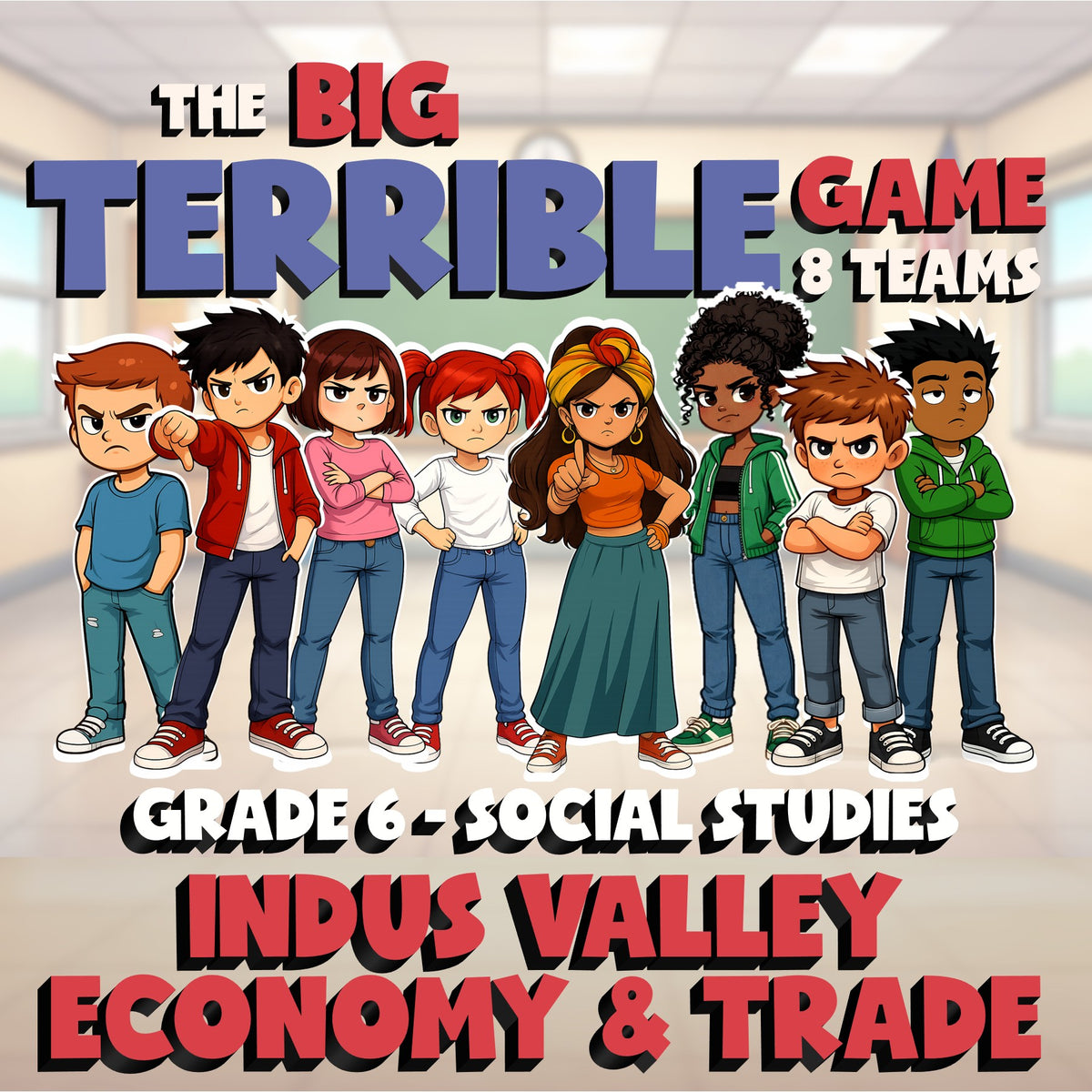 Indus Valley Economy & Trade BIG TERRIBLE GAME - No Prep Grade 6 Socials Review