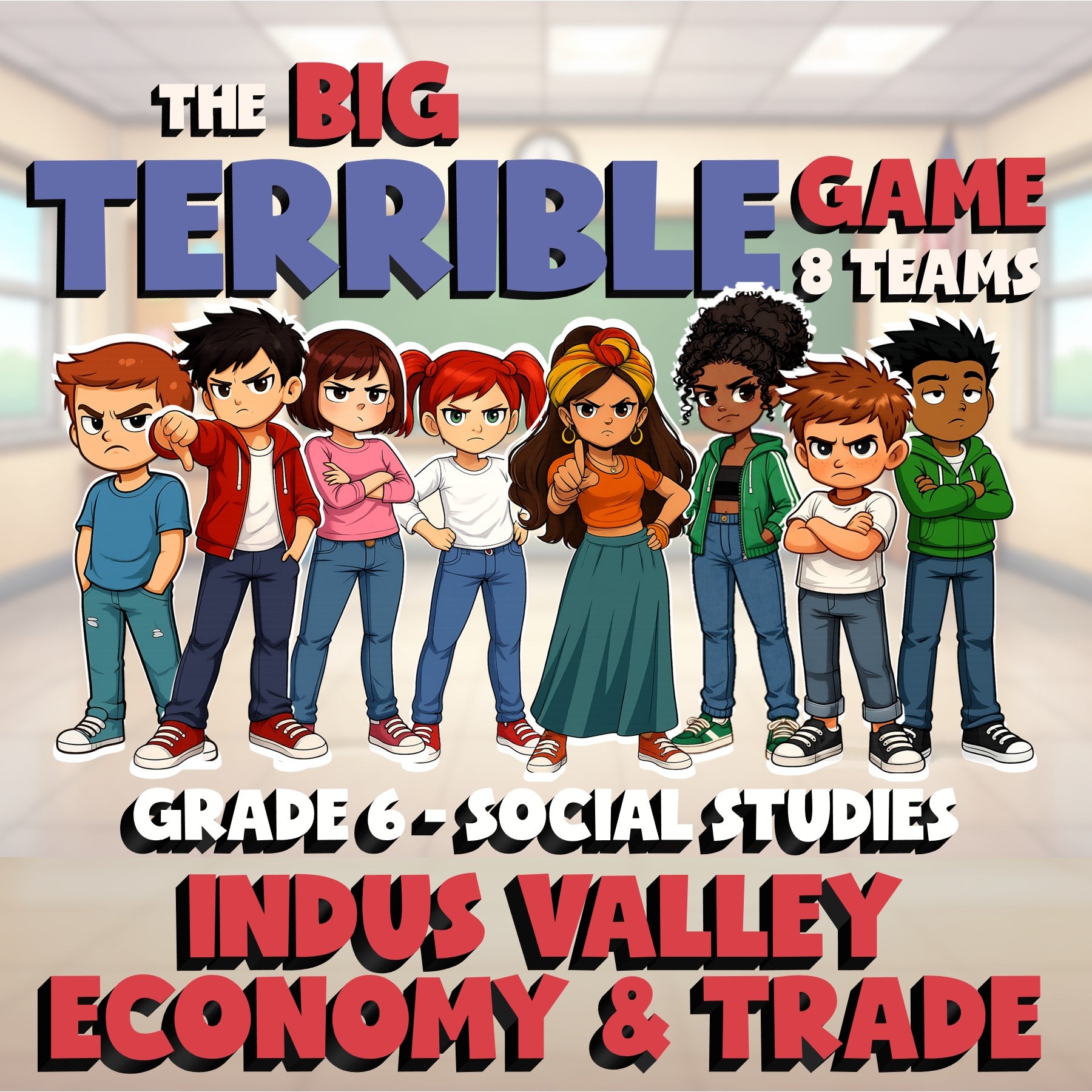 Indus Valley Economy & Trade BIG TERRIBLE GAME - No Prep Grade 6 Socials Review