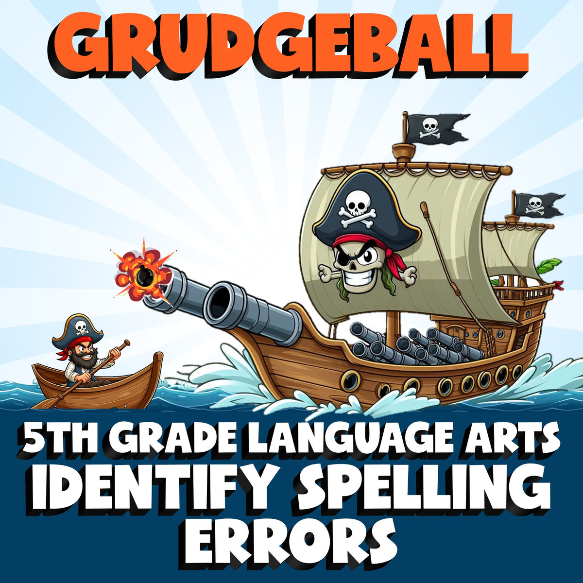 Identify Spelling Errors GRUDGEBALL ELA Game - No Prep Grade 5 Review Activity
