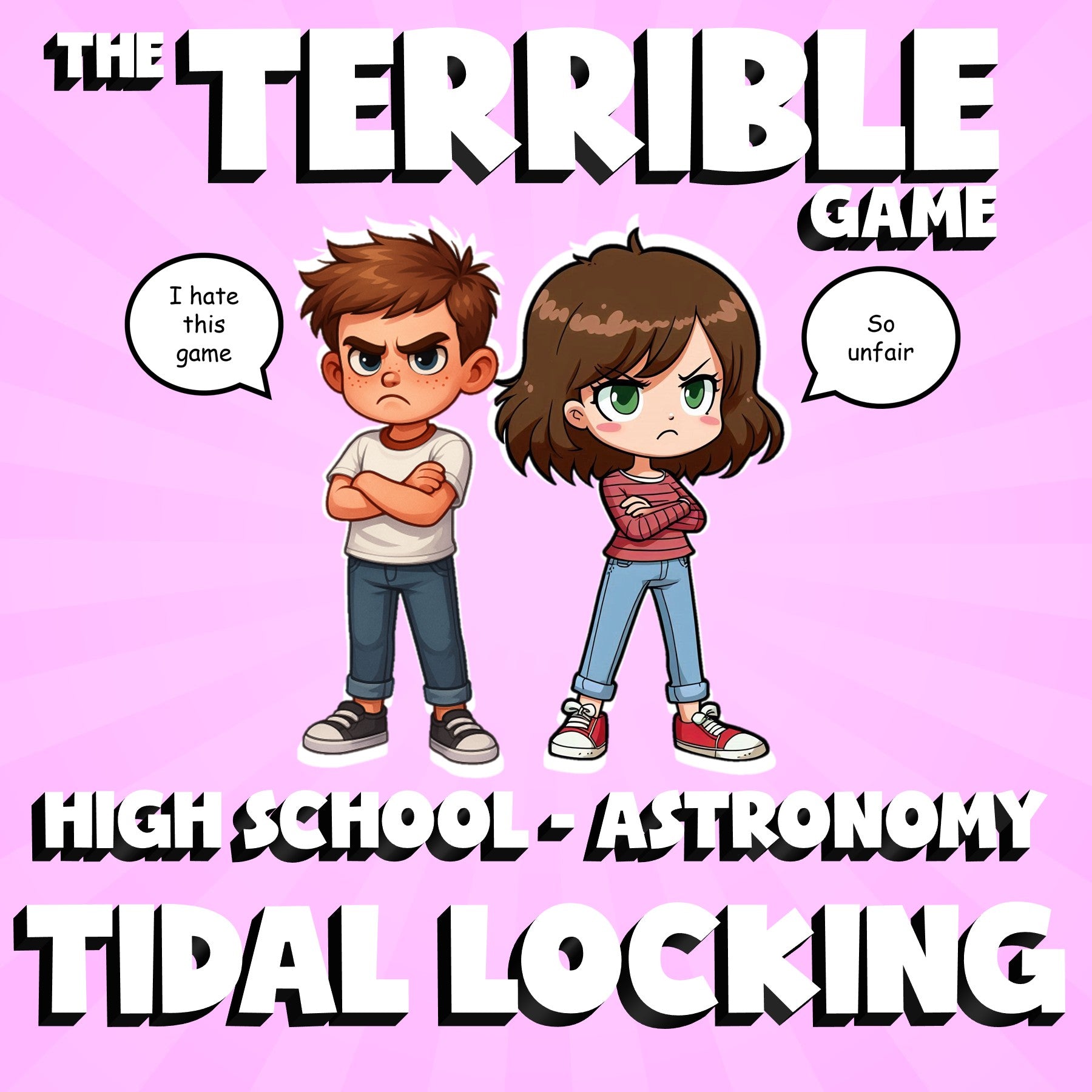Tidal Locking THE TERRIBLE GAME - No Prep Astronomy Science Review Activity