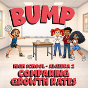 Comparing Growth Rates BUMP Math Game - No Prep Algebra 2 Review Activity