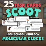 Molecular Clocks SCOOT TASK CARDS Science Game - No Prep Biology Review Activity