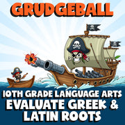 Evaluate Greek & Latin Roots GRUDGEBALL ELA Game - No Prep Grade 10 Review