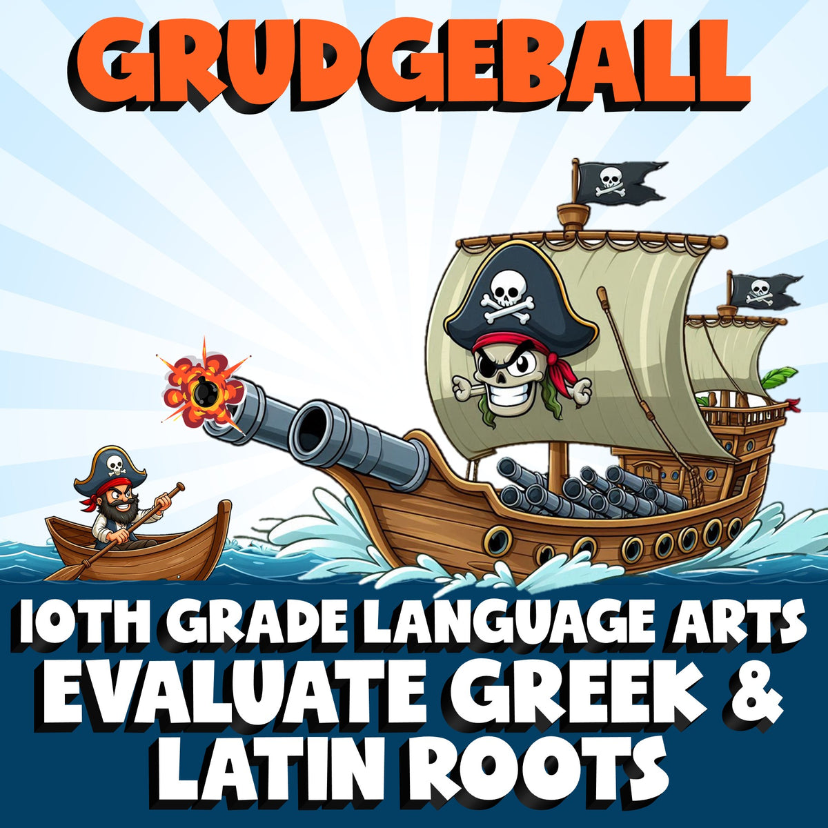 Evaluate Greek & Latin Roots GRUDGEBALL ELA Game - No Prep Grade 10 Review