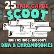 DNA & Chromosomes SCOOT TASK CARDS Science Game - No Prep Biology Review