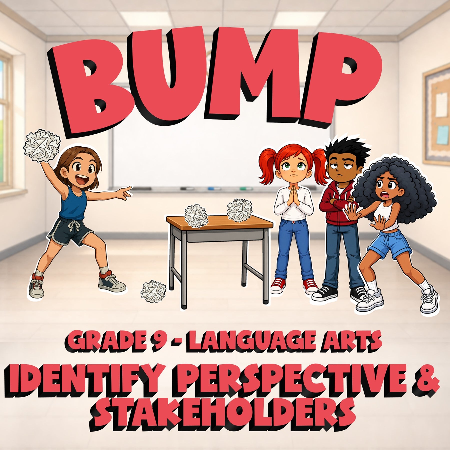 Identify Perspective & Stakeholders BUMP ELA Game - No Prep Grade 9 Review