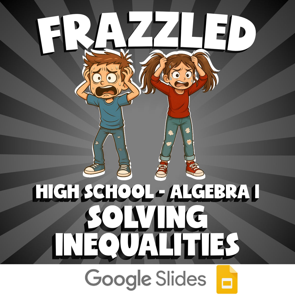 Solving Inequalities FRAZZLED Math Game - No Prep Algebra 1 Review Activity