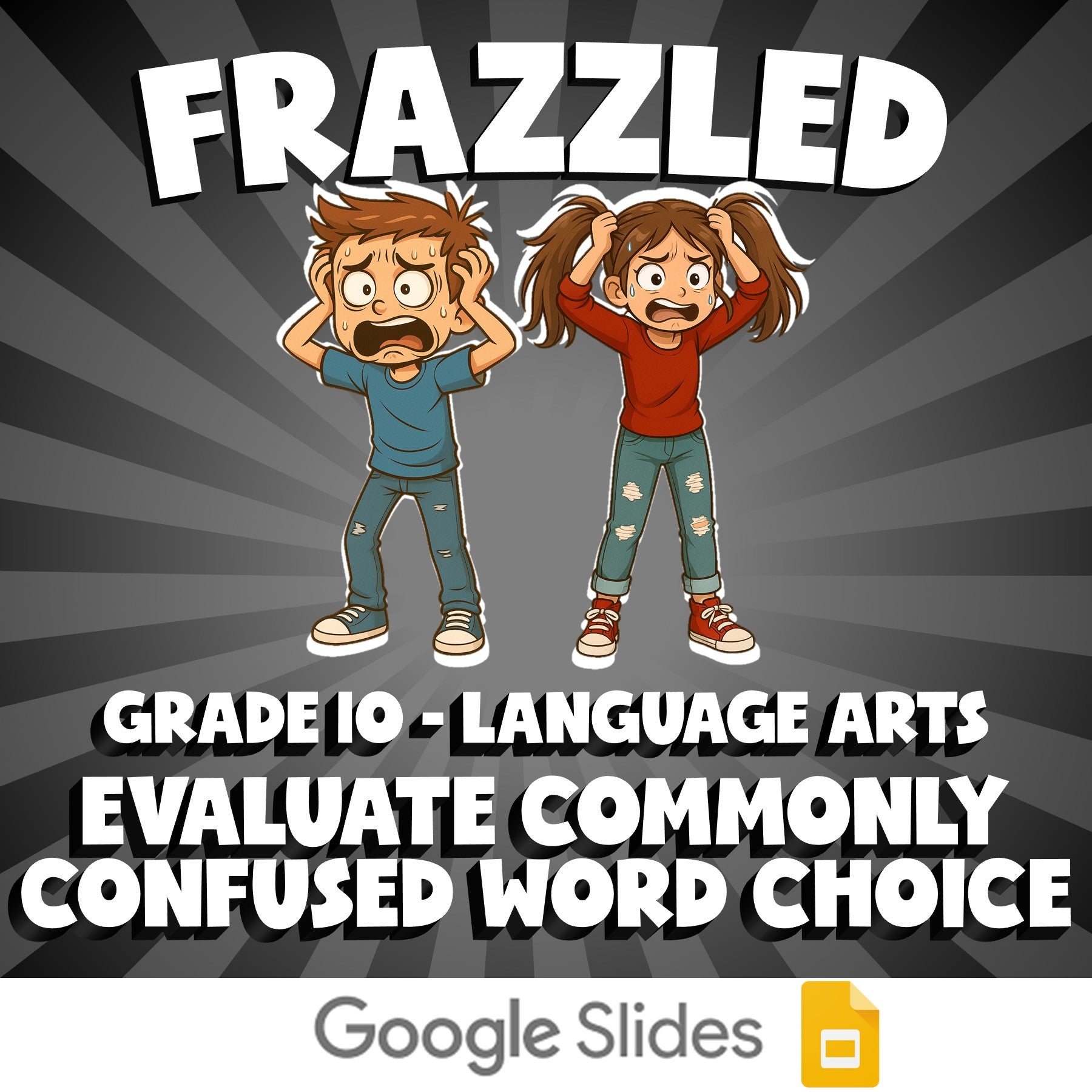 Evaluate Commonly Confused Word Choice FRAZZLED ELA Game - No Prep Grade 10