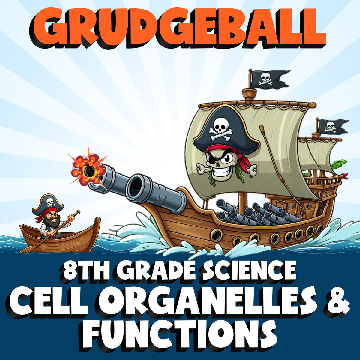 Cell Organelles & Functions GRUDGEBALL Science Game - No Prep Grade 8 Review