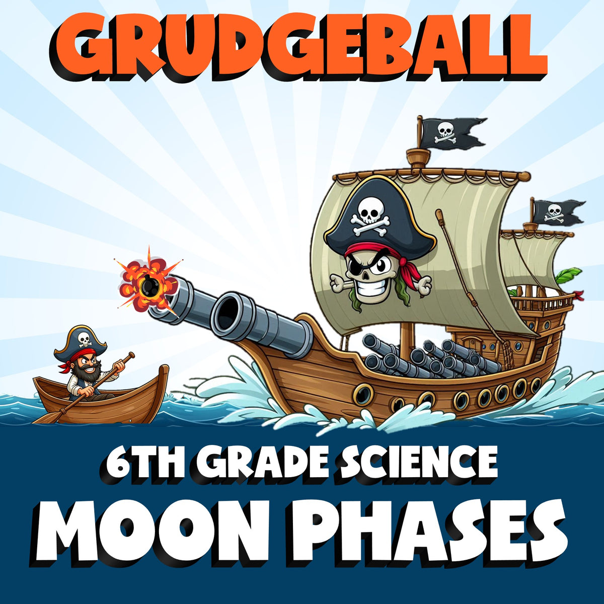 Moon Phases GRUDGEBALL Science Game - No Prep Grade 6 Review Activity