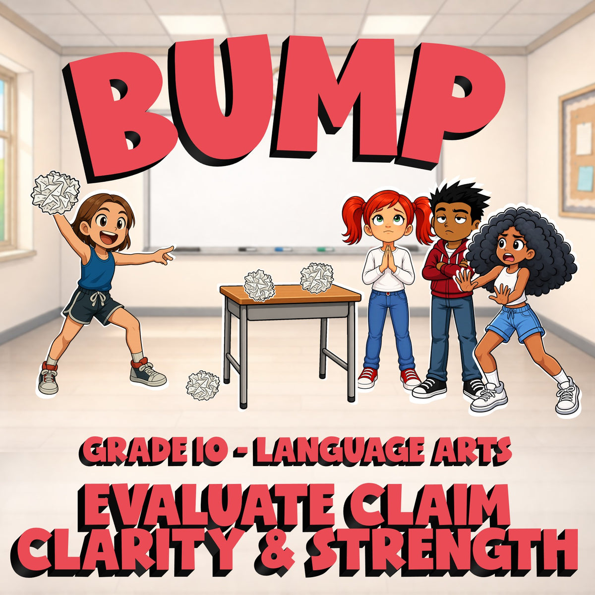 Evaluate Claim Clarity & Strength BUMP ELA Game - No Prep Grade 10 Review