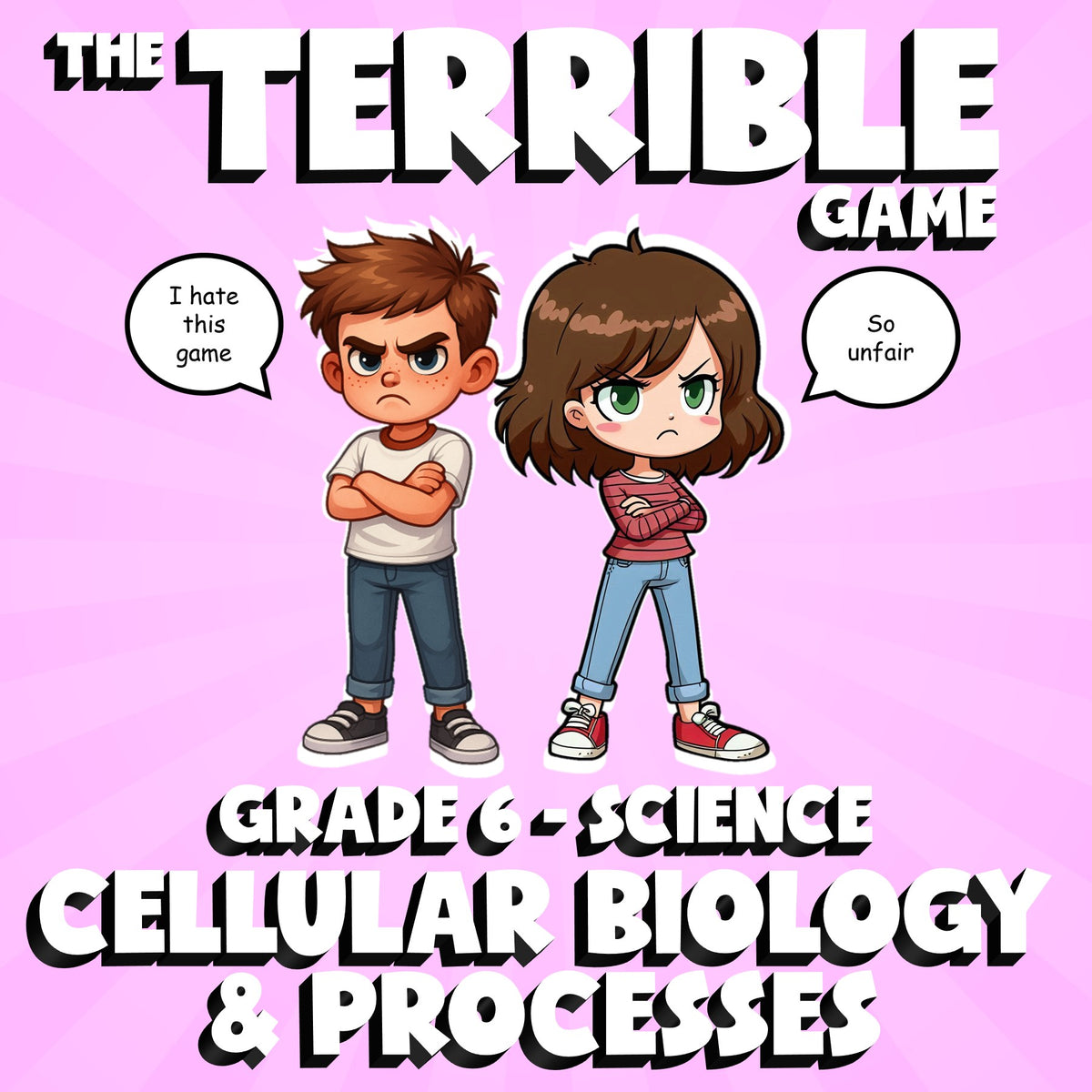 Cellular Biology & Processes THE TERRIBLE GAME - No Prep Grade 6 Science Review