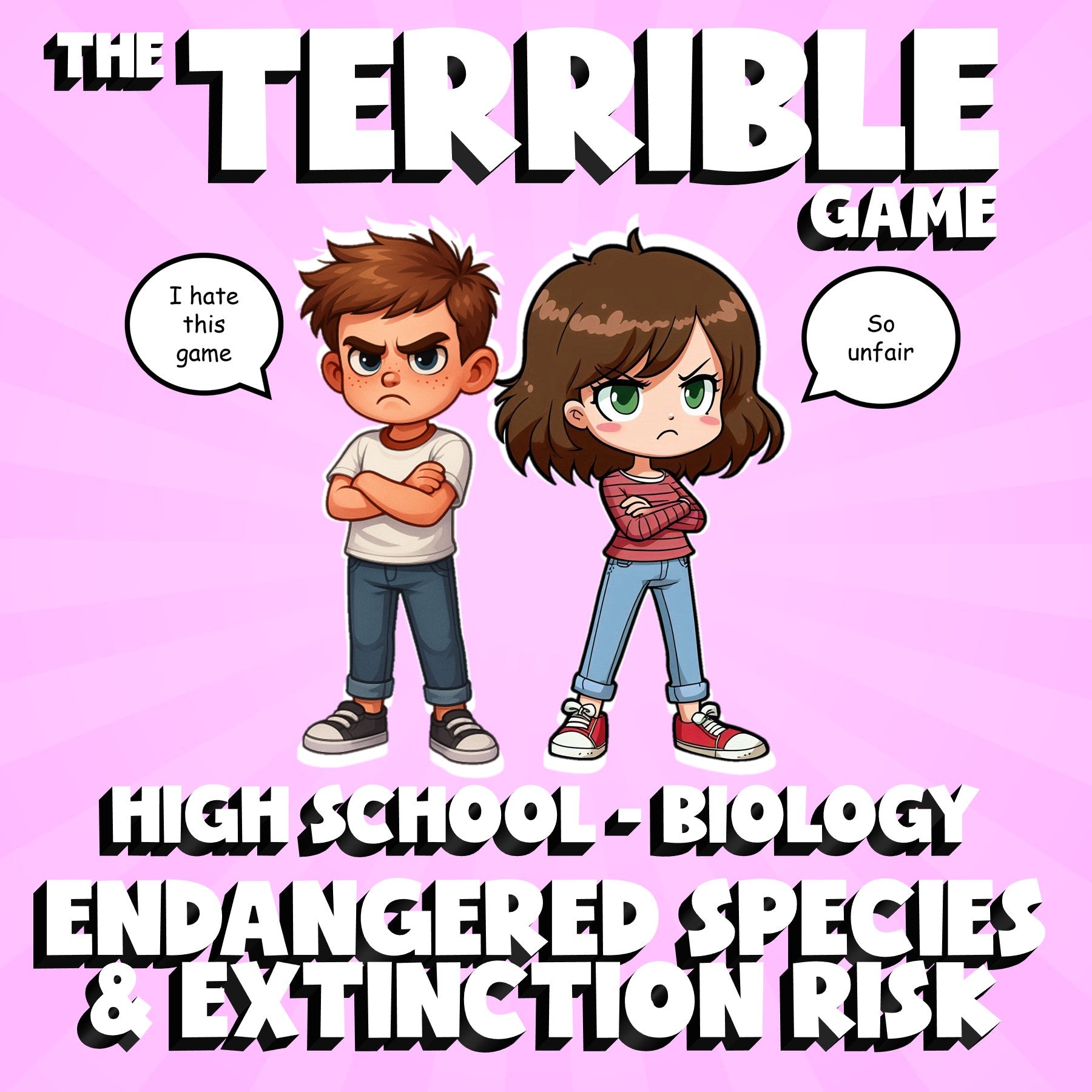 Endangered Species & Extinction Risk THE TERRIBLE GAME - Biology Science Review