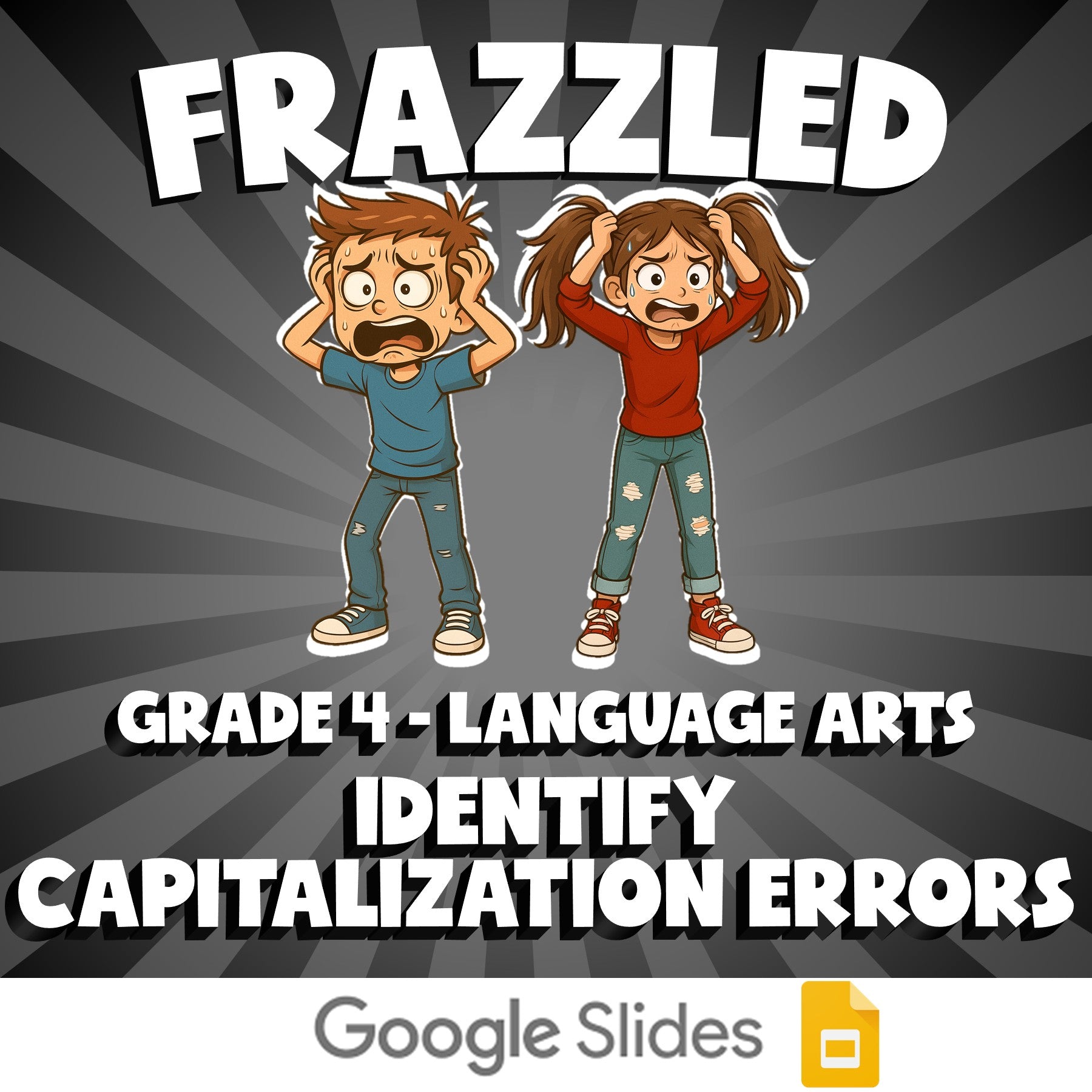 Identify Capitalization Errors FRAZZLED ELA Game - No Prep Grade 4 Review