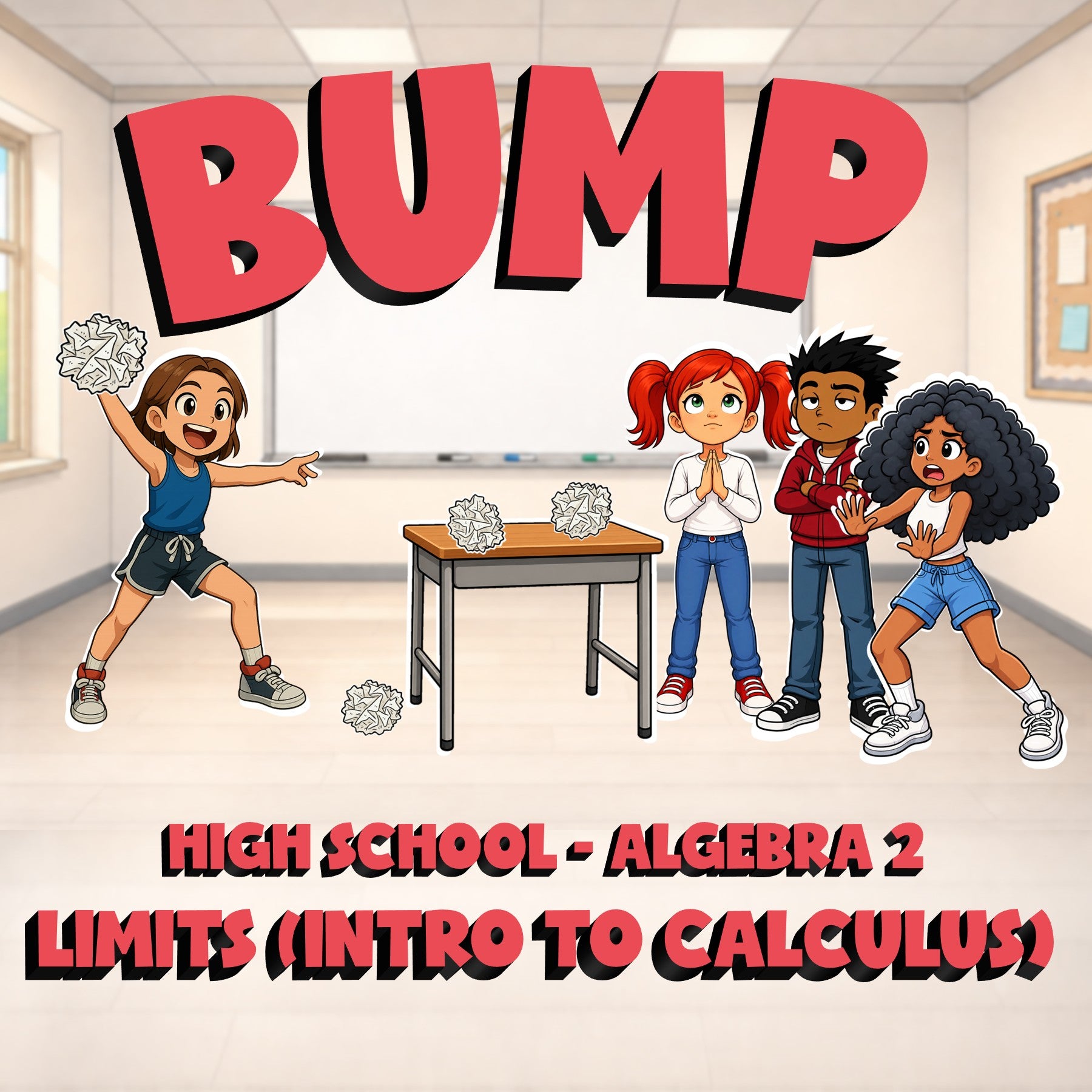 Limits (Intro to Calculus) BUMP Math Game - No Prep Algebra 2 Review Activity