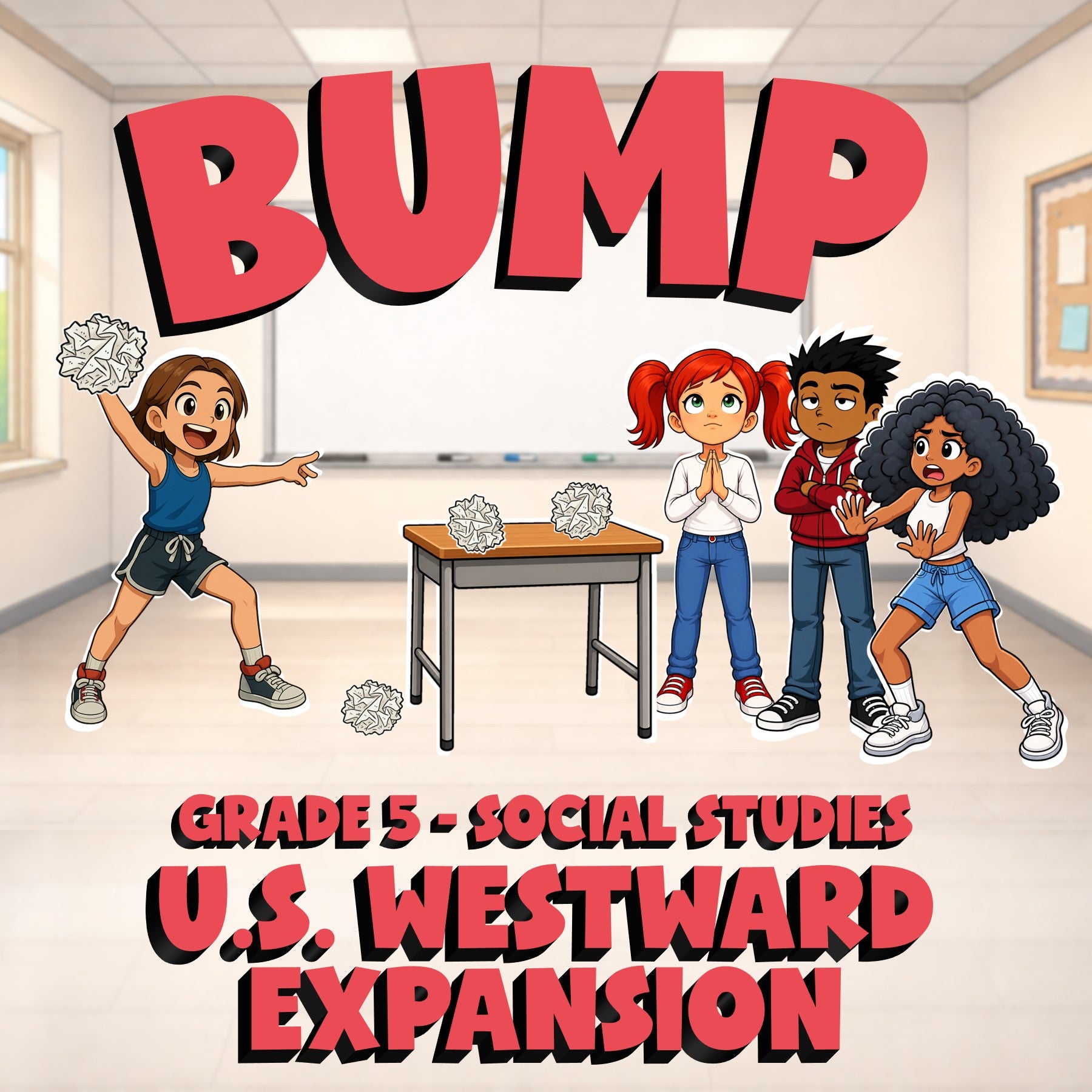 U.S. Westward Expansion BUMP Socials Game - No Prep Grade 5 Review Activity