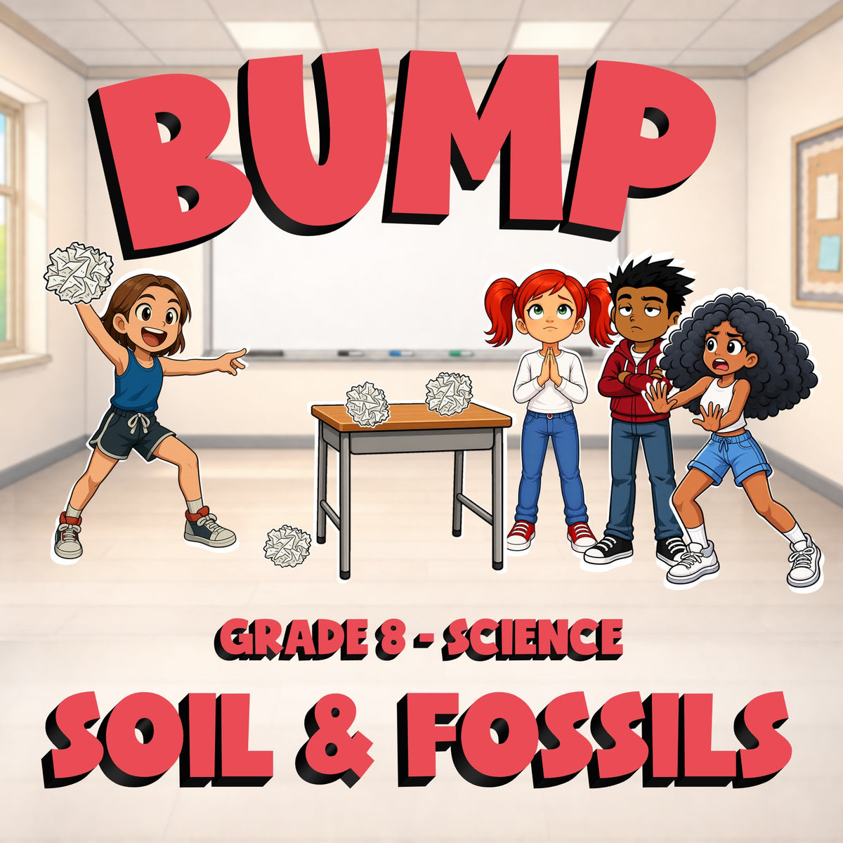 Soil & Fossils BUMP Science Game - No Prep Grade 8 Review Activity
