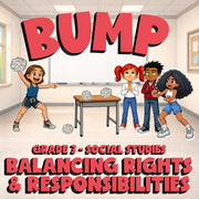 Balancing Rights & Responsibilities BUMP Socials Game - No Prep Grade 3 Review