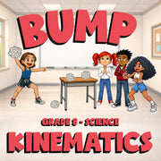 Kinematics BUMP Science Game - No Prep Grade 8 Review Activity