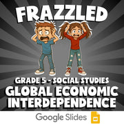 Global Economic Interdependence FRAZZLED Socials Game - No Prep Grade 5 Review