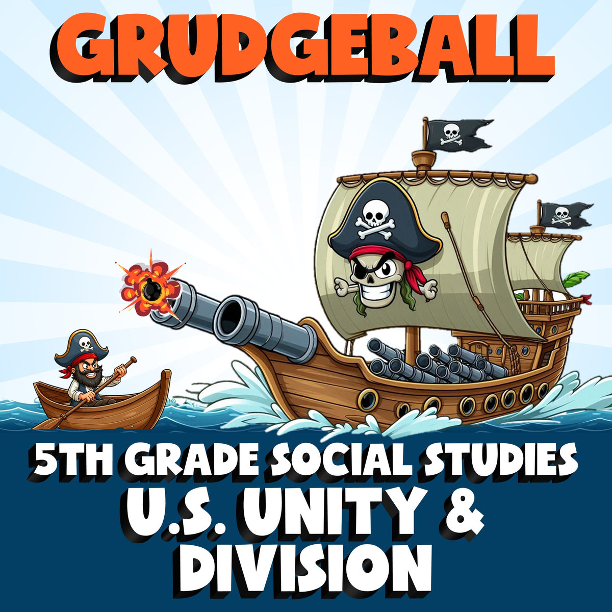 U.S. Unity & Division GRUDGEBALL Socials Game - No Prep Grade 5 Review Activity