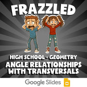 Angle Relationships with Transversals FRAZZLED Math Game - No Prep Geometry