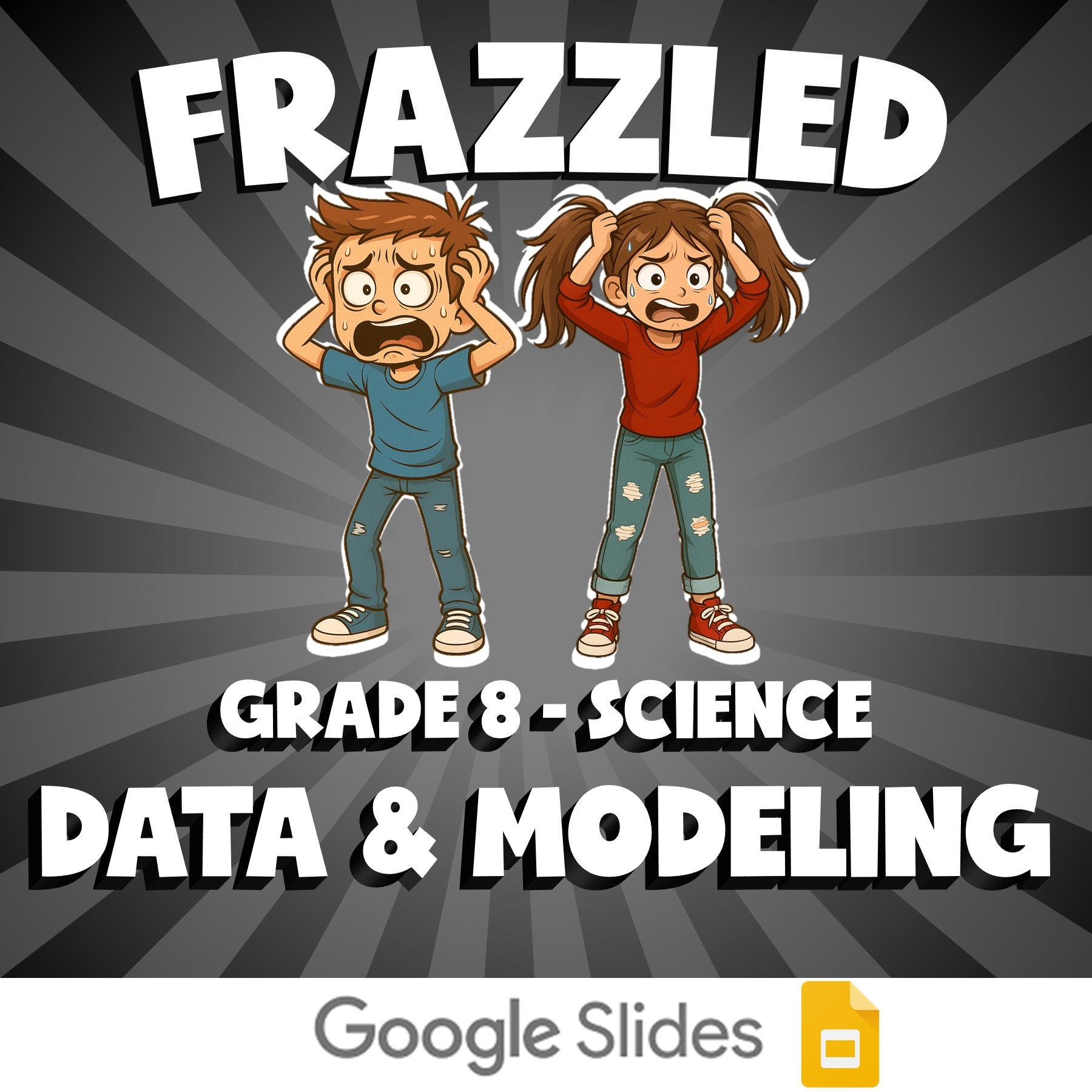 Data & Modeling FRAZZLED Science Game - No Prep Grade 8 Review Activity