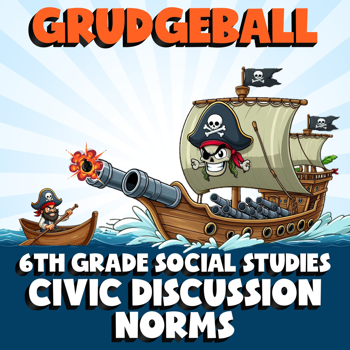 Civic Discussion Norms GRUDGEBALL Socials Game - No Prep Grade 6 Review Activity