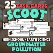 Groundwater Pollution SCOOT TASK CARDS Game - No Prep Earth Science Review