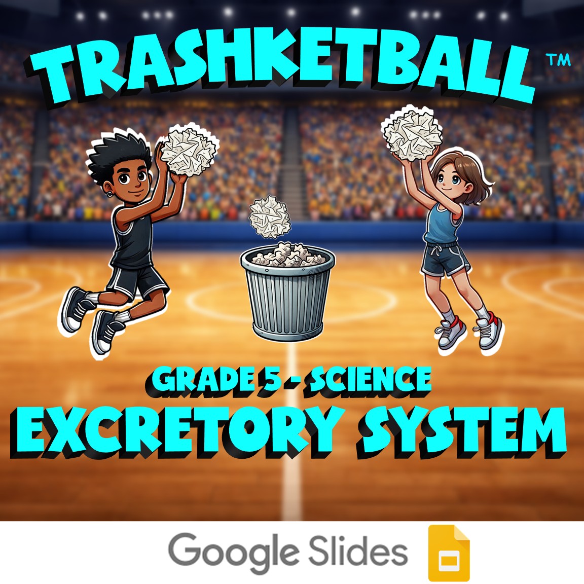 Excretory System TRASHKETBALL Science Game - No Prep Grade 5 Review Activity