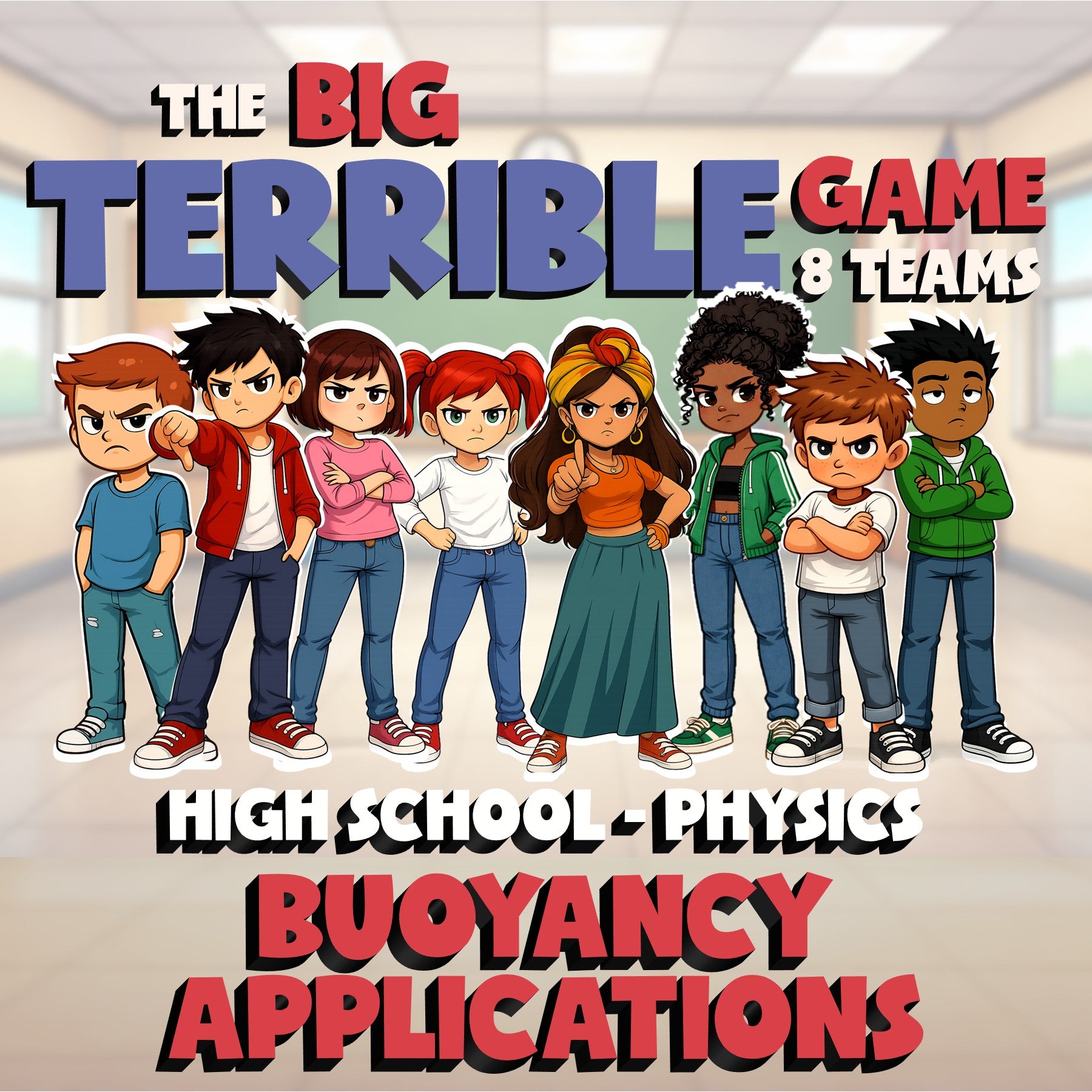 Buoyancy Applications BIG TERRIBLE GAME - No Prep Physics Science Review