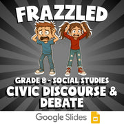 Civic Discourse & Debate FRAZZLED Socials Game - No Prep Grade 8 Review Activity
